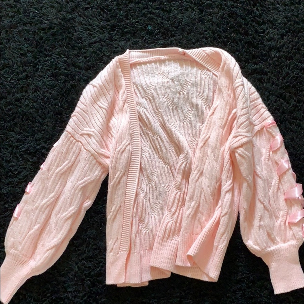 Vintage style pink chunky Zaful sweater